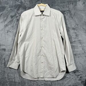 MASSIMO BIZZOCCHI Casual Dress Shirt Fitted 100% Cotton Made in Italy Sz 16/41